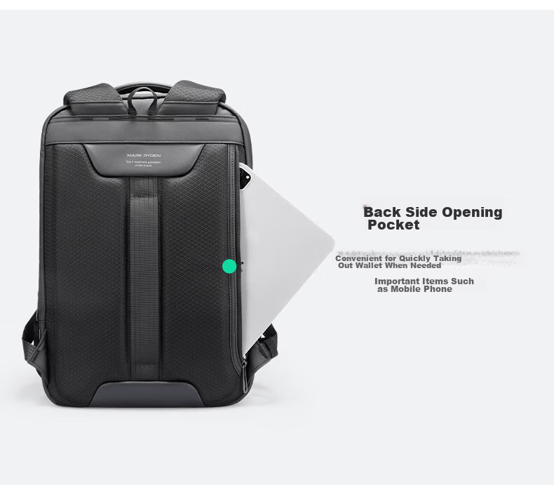 Marco Leiden EVA Hard Shell Men's Backpack Cool Trendy Laptop Bag Large Capacity Travel School Bag MR8011 8