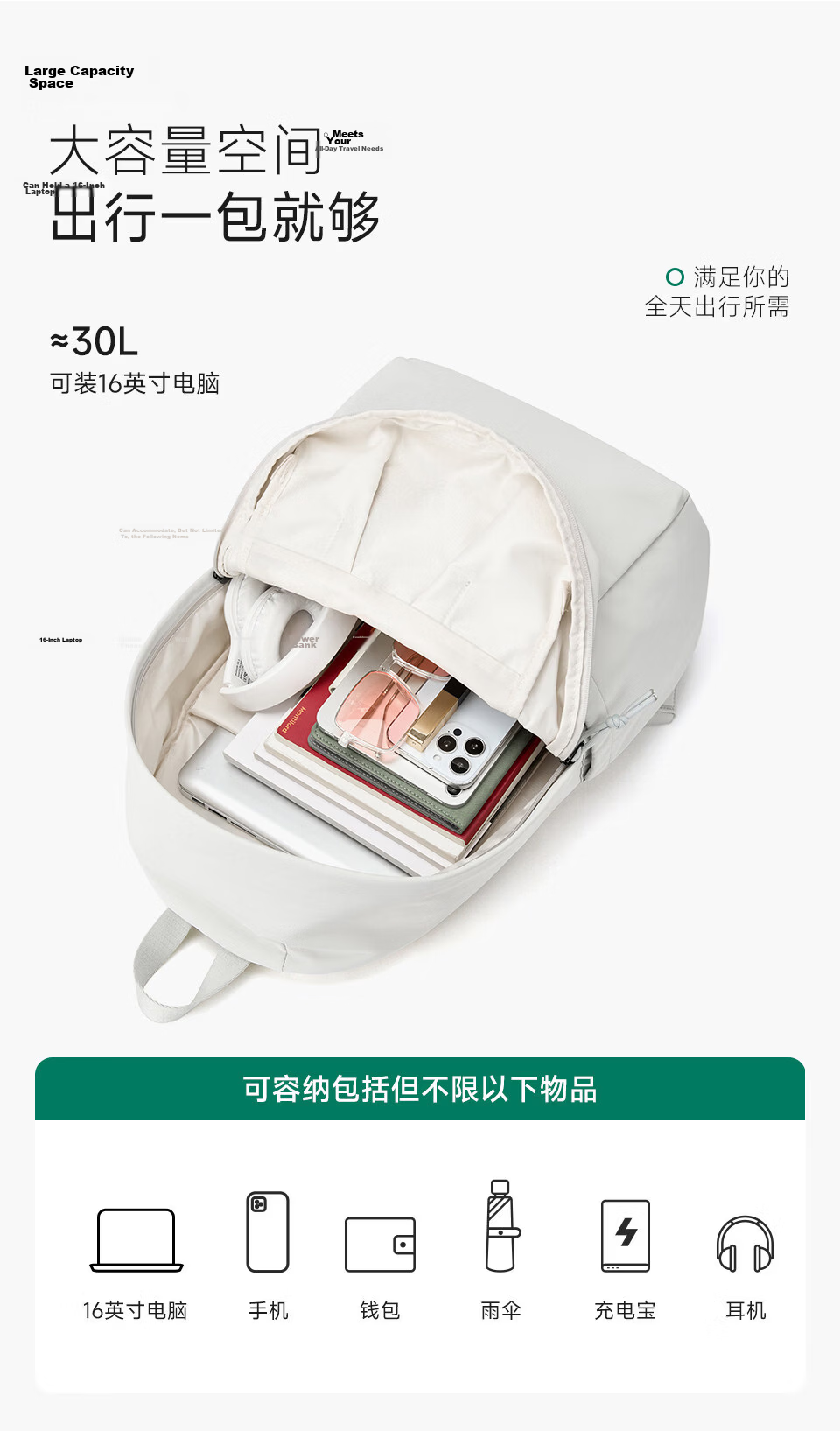 Hotwind Backpack School Bag Lightweight Travel Business Casual Luxury Laptop Bag for High School and College Students 7