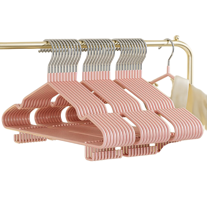 40,000 KM Household Non-Slip Hanger Set with Hooks, Dual-Use for Dry and Wet Clothes, 20 Pieces