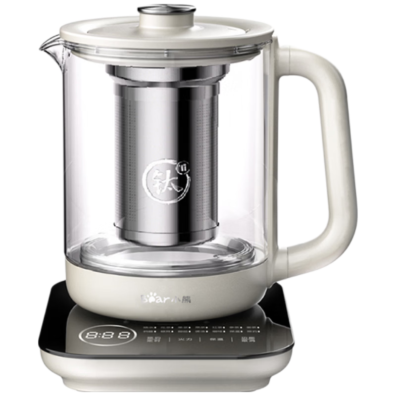 Bear Pure Titanium Health Kettle 1.5L Electric Water Boiler Tea Maker Stewing and Boiling Integrated Kettle 24H Constant Temperature Large Filter Tea Basket YSH-E15Z2