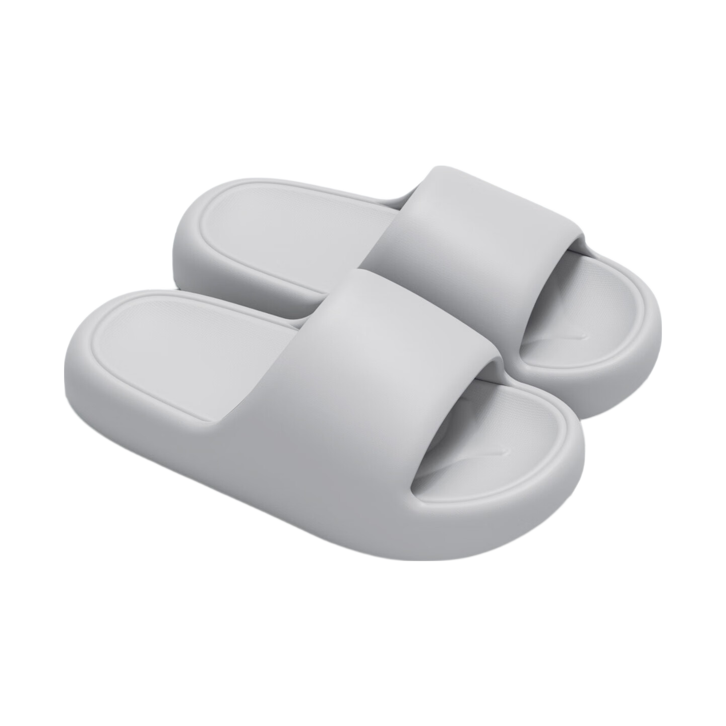 Biggator Plus Size Men's Non-Slip EVA Home Slippers 5051 Extra Large Thick Sole Summer Gray 48-49