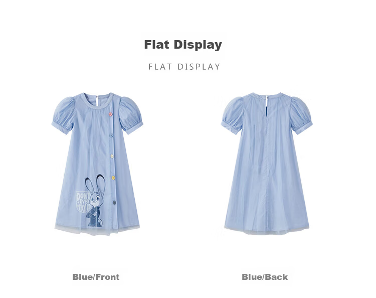 Disney Girls Summer Dress 2026 New Stylish Princess Dress Children's Baby Summer Clothing 9