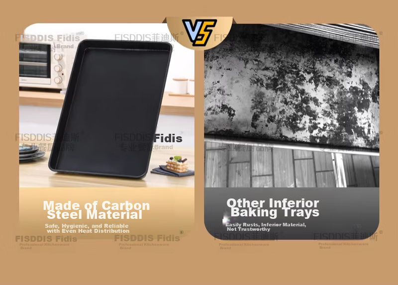 FISDDIS Premium Commercial Non-Stick Baking Tray 60X40X5 Oven Bread Cake Baking Mold Rectangular Pan 5