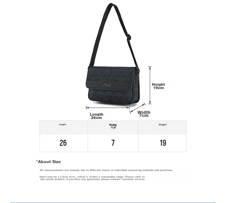 FILA Official Men's Shoulder Bag Crossbody Bag Casual Fashion Summer 2026 Sling Bag 17