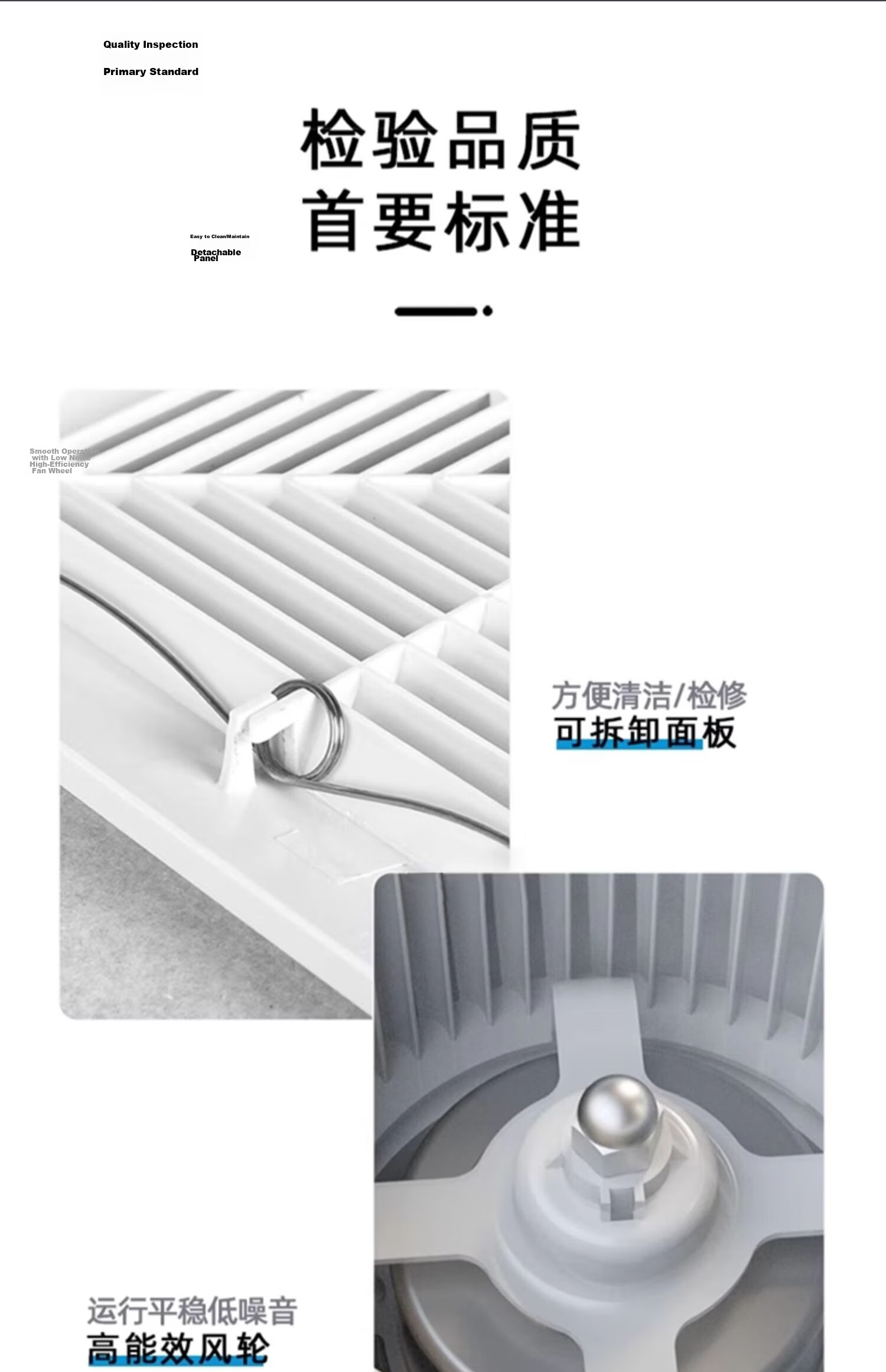 Nedfon Universal Ceiling Exhaust Fan, Integrated Ceiling Ventilation Fan 300x300 Low Noise Ducted Ventilator BPT10-23A 12