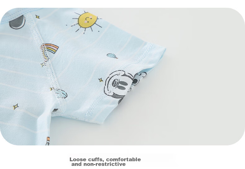 Disney 2-Piece Baby Summer Thin Newborn Romper Set A-Class Cotton Crawling Suit Full Moon Boys and Girls Sleepwear 15