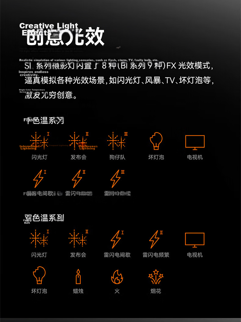 Godox SL200III Bi-Color LED Video Light 3rd Generation Photography Continuous Light Live Streaming Fill Light Portrait Soft Beauty Light Film Light 8