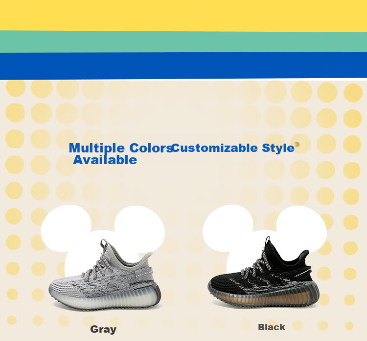 Disney Mickey Children's Coconut Shoes Summer Mesh Breathable Cartoon Casual Soft Sole Running Shoes Gray Size 31 5