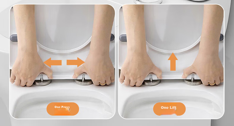 BSITN Universal U-Shaped Toilet Seat with Handle, Thickened Replacement Cushion for Old-Style Home Toilet BP063 8