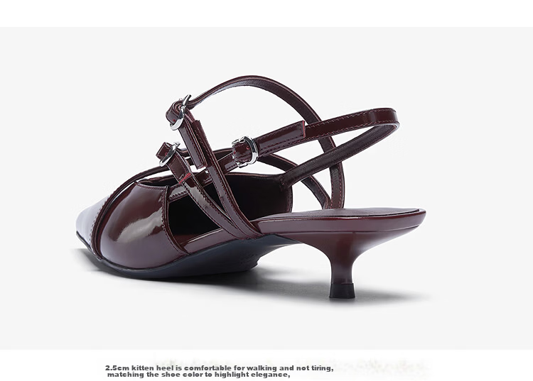 Larsdan 2025 New Romantic Queen Pointed Toe Stiletto Backless Sandals Women 29001 Diva Black BKL 39 14