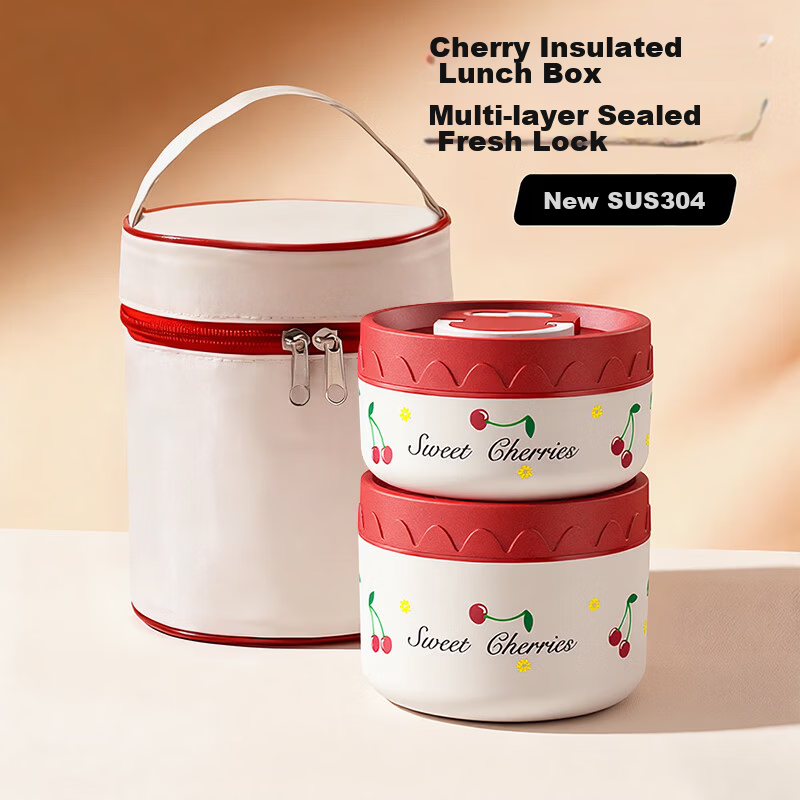Licheers Stainless Steel Insulated Lunch Box Set Multi-layer Bento Food Container for Office Workers and Kids