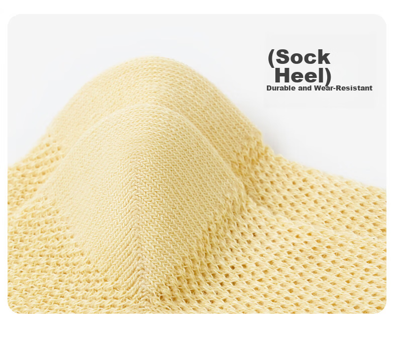 Growth Baby Socks Summer Thin Breathable Mesh Cotton Infant Socks Solid Color Seamless Mid-Calf Socks Loose Cuffs Non-Binding 16
