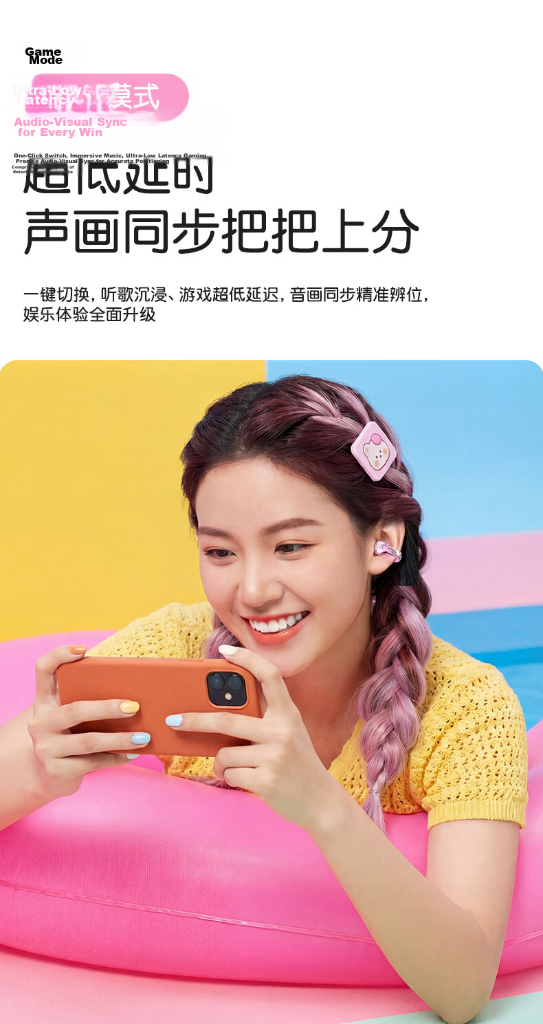 Elephant Trunk [High-Value Flowing Crystal Diamond] 2026 Latest Dual-Mode AI Translation Monster Wireless Bluetooth Earphones Ear-Hook Clip-On Call Noise Cancelling Ultra-Long Battery D101 Blue 20