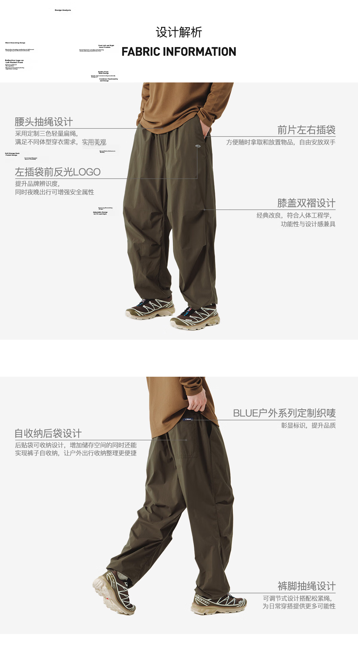 Lanqi Youyun Spring Summer Ultra-Light Ultra-Thin Antibacterial Casual Outdoor Lightweight Paratrooper Pants for Men Dark Gray L 4