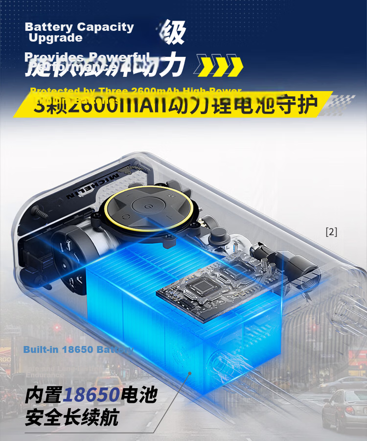 MICHELIN 7800mAh High Capacity Car Tire Inflator ME6701 9