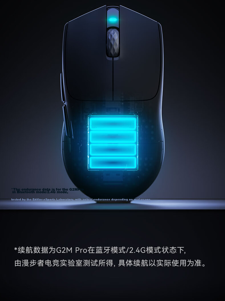 EDIFIER HECATE G2M PRO Wireless Wired Bluetooth Tri-Mode Gaming Office Mouse Dual Micro Switch Low Latency Lightweight Long Battery Life Blue 21