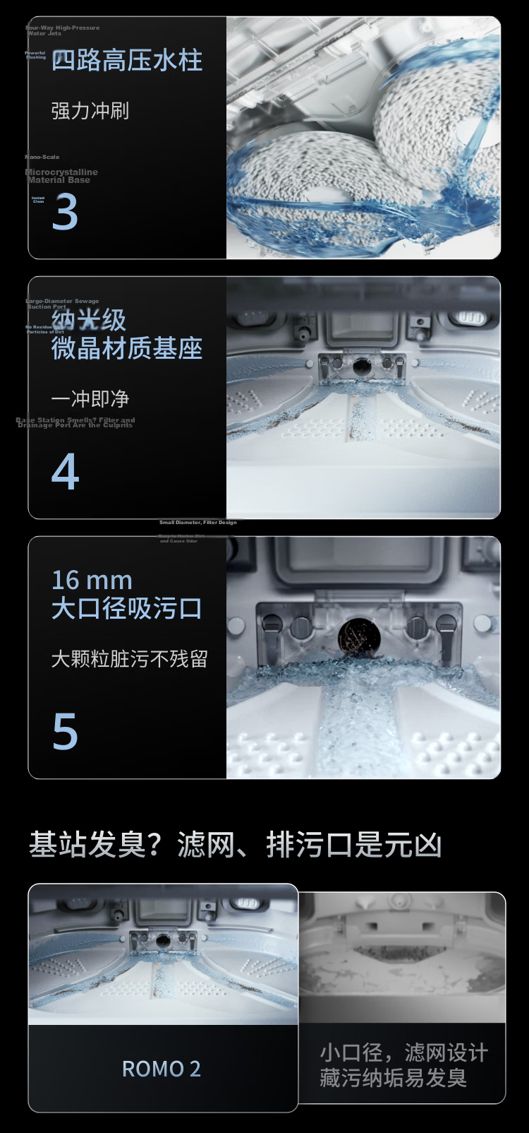 DJI ROMO 2 Series AI Sweeping and Mopping Robot ROMO A2 Ultra-Thin Water Supply and Drainage Version 25