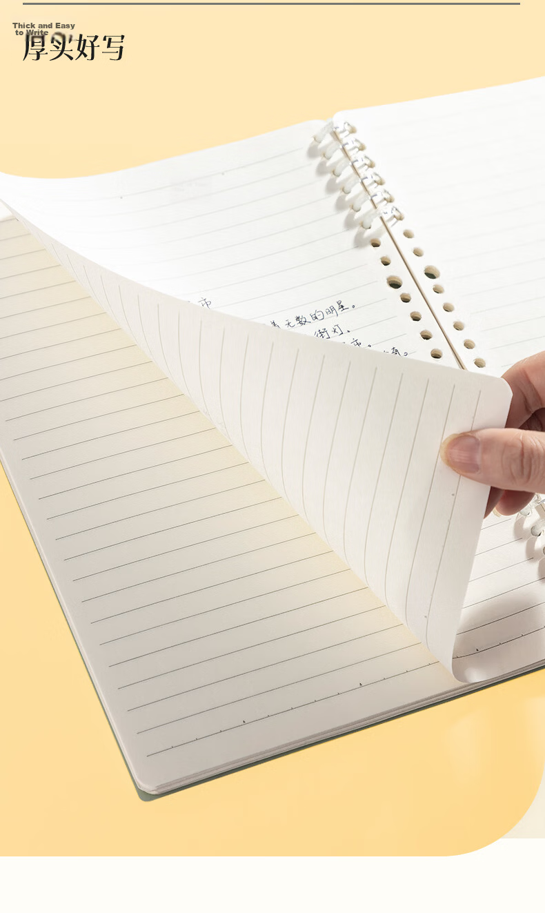M&G Stationery A5 40-Sheet Soft-Touch Spiral Notebook Lined Refill Blue APNDC047-ZZ 5