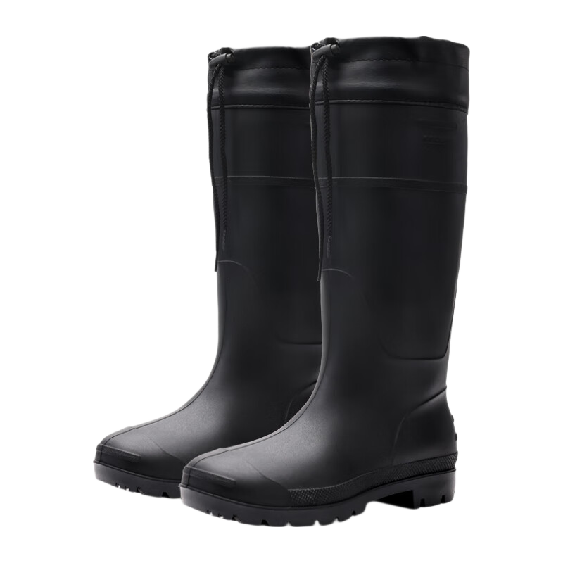 Lanoudun Men's Tall Waterproof Rain Boots, Outdoor Non-Slip Rubber Shoes, Wear-Resistant Rain Boot Covers YX1008 Size 40