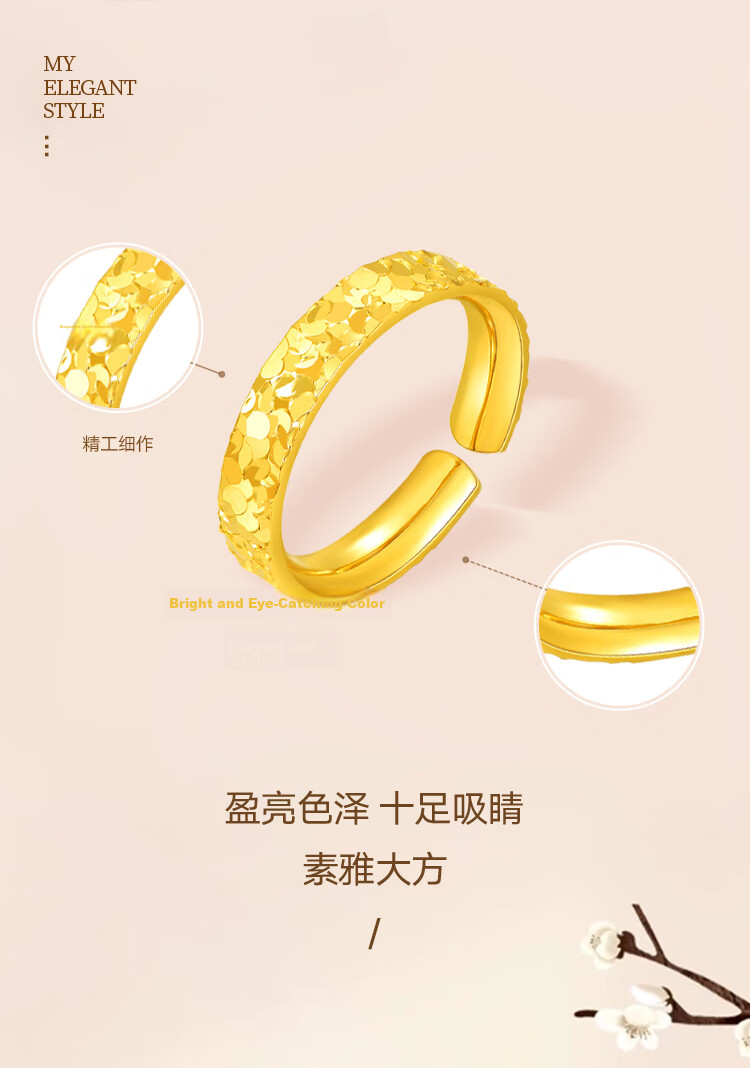 Jinliufu Auspicious Couple Rings Ice-Crystal Sterling Silver Sparkling Open Band Ring Qixi Festival Gift for Girlfriend Mom Wife 4