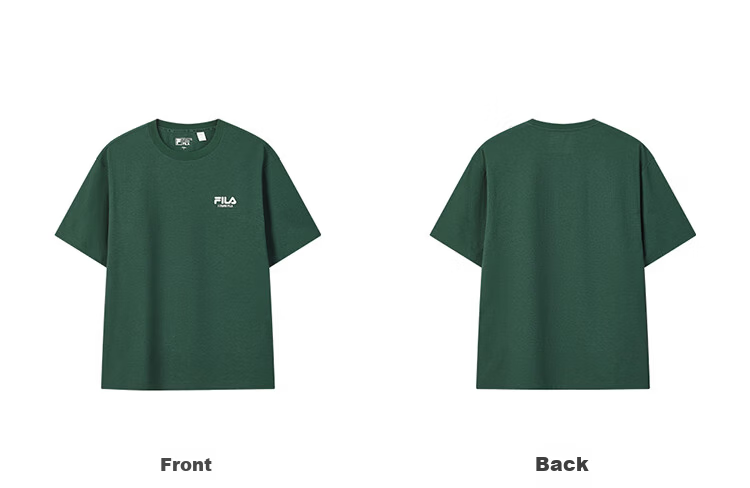 FILA 2026 Summer Moisture-Wicking Quick-Dry Couple Short Sleeve T-Shirt Fashionable Round Neck Casual Sun Protection Top 95