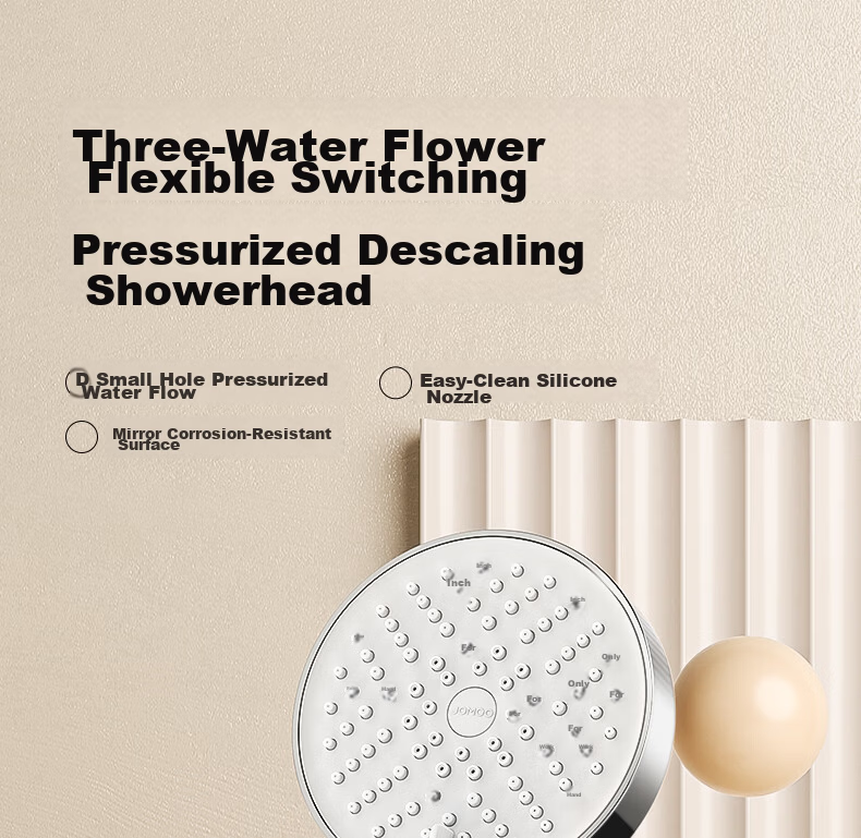 JOMOO Handheld Shower Head Bathroom High-Pressure Water Spray Three-Function Home Descaling Shower Sprayer 1