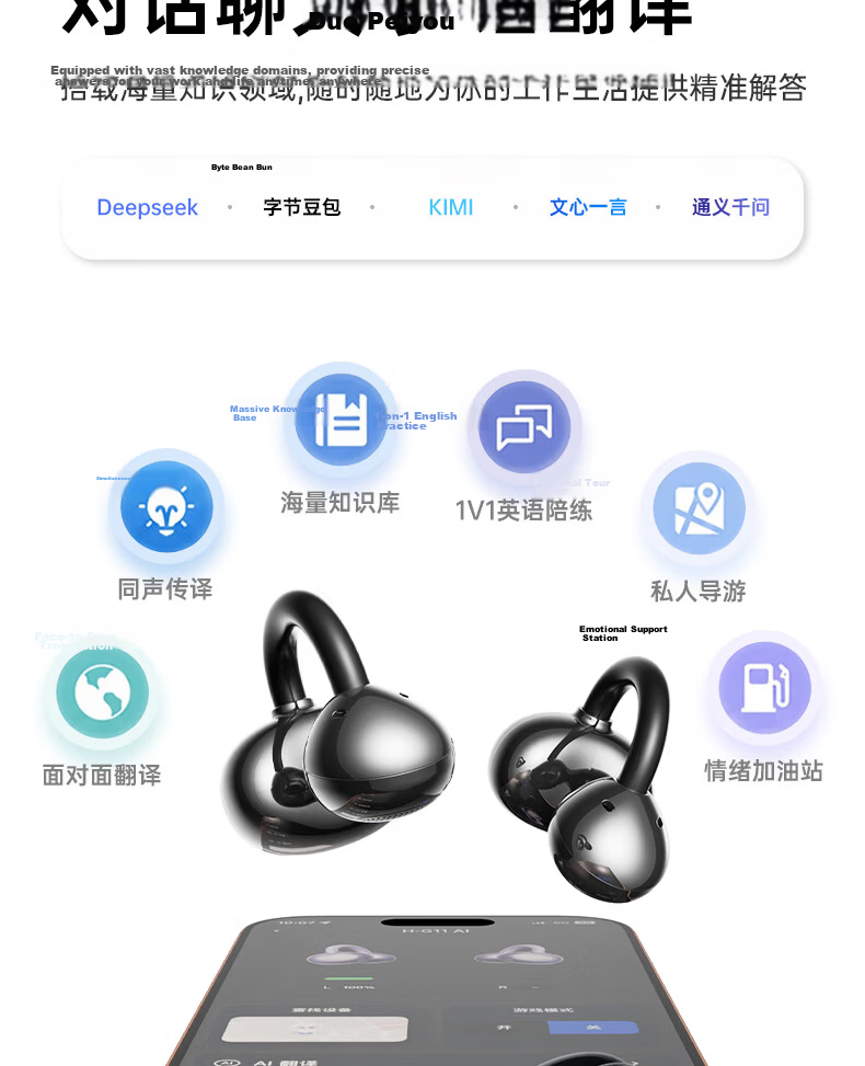 Newmine [Latest 2026 Model | Unaltered Original Sound] Ear-Clip Bluetooth Headphones, Wireless Open-Ear Non-In Running Call Noise-Cancelling Ultra-Long Battery Life for International Travel Translation, Gentle on Ears 25