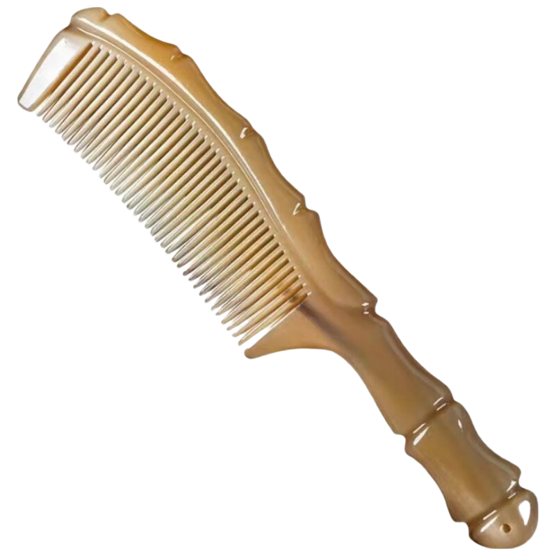 JEPPE Natural Ox Horn Comb, Massage Comb, Straight Hair Comb, Birthday Gift for Girlfriend