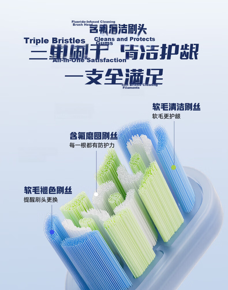 ApiYoo A9/P9 Series Electric Toothbrush Replacement Heads Soft Silicone Fluoride Gum Care 4-Pack Compatible Original Electric Toothbrush Heads 30-Day Price Guarantee 4