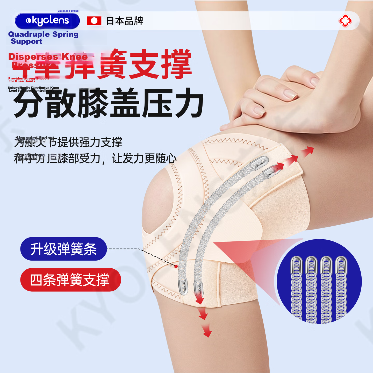 KYOLENS Knee Support Summer Thin Sports Knee Brace Arthritis Meniscus Injury Medical Warmth Unisex Professional Protective Gear 2