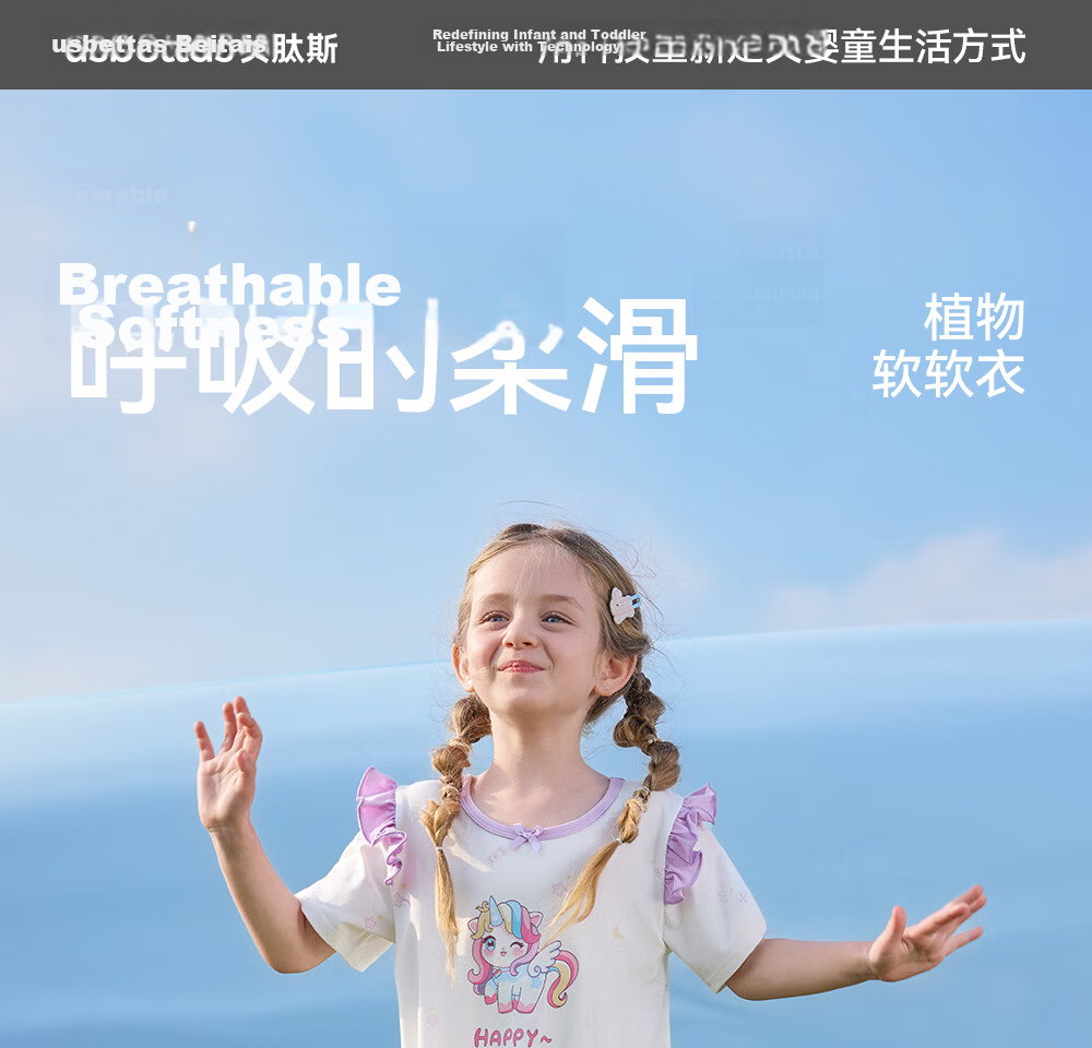 Betis Kids Homewear 2026 Summer New Thin Breathable Short Sleeve Nightdress Girls Pajamas Air Conditioning Dress with Lace 9