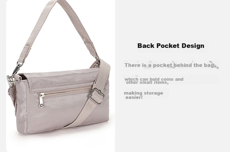 Kipling Fashion Simple ARAS Shimmer Silver Crossbody Bag Birthday Gift 9