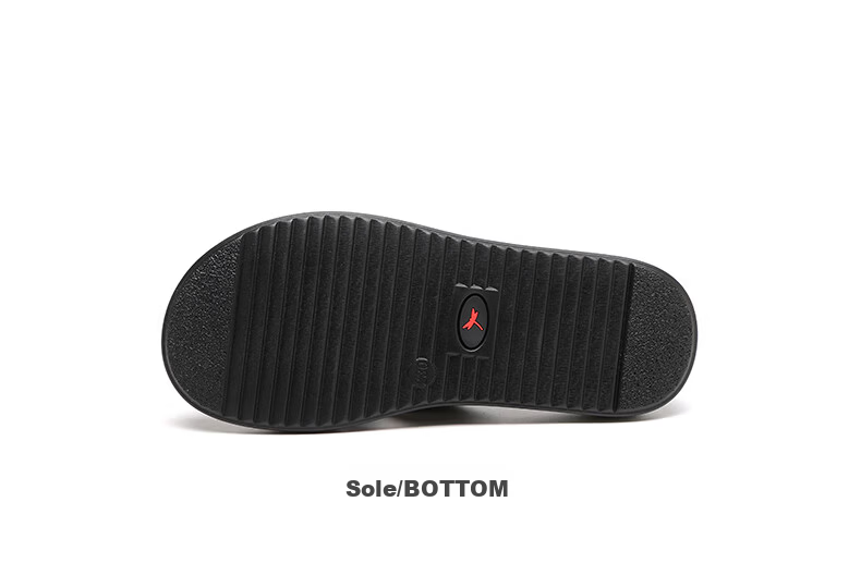 Red Dragonfly Women's Slippers Outdoor Thick Sole Wedge Roman Sandals Soft Leather Flat Sandals WTK251591 Black Size 38 15