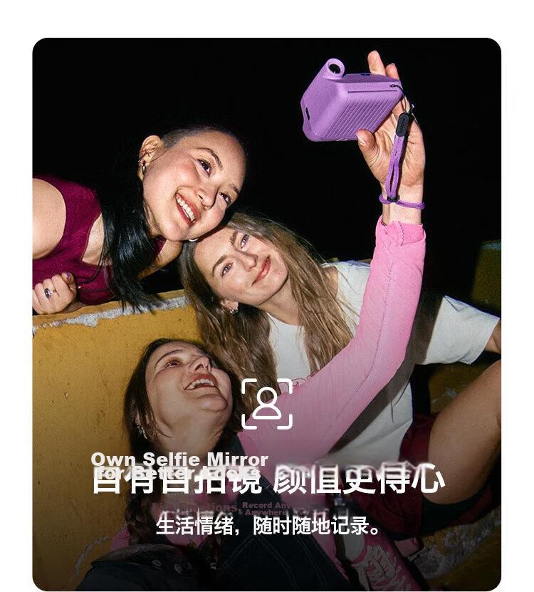 Polaroid GoGen2 Mini Instant Camera Portable GO2 Selfie Camera Instant Print Black International Version Birthday Gift 520 3