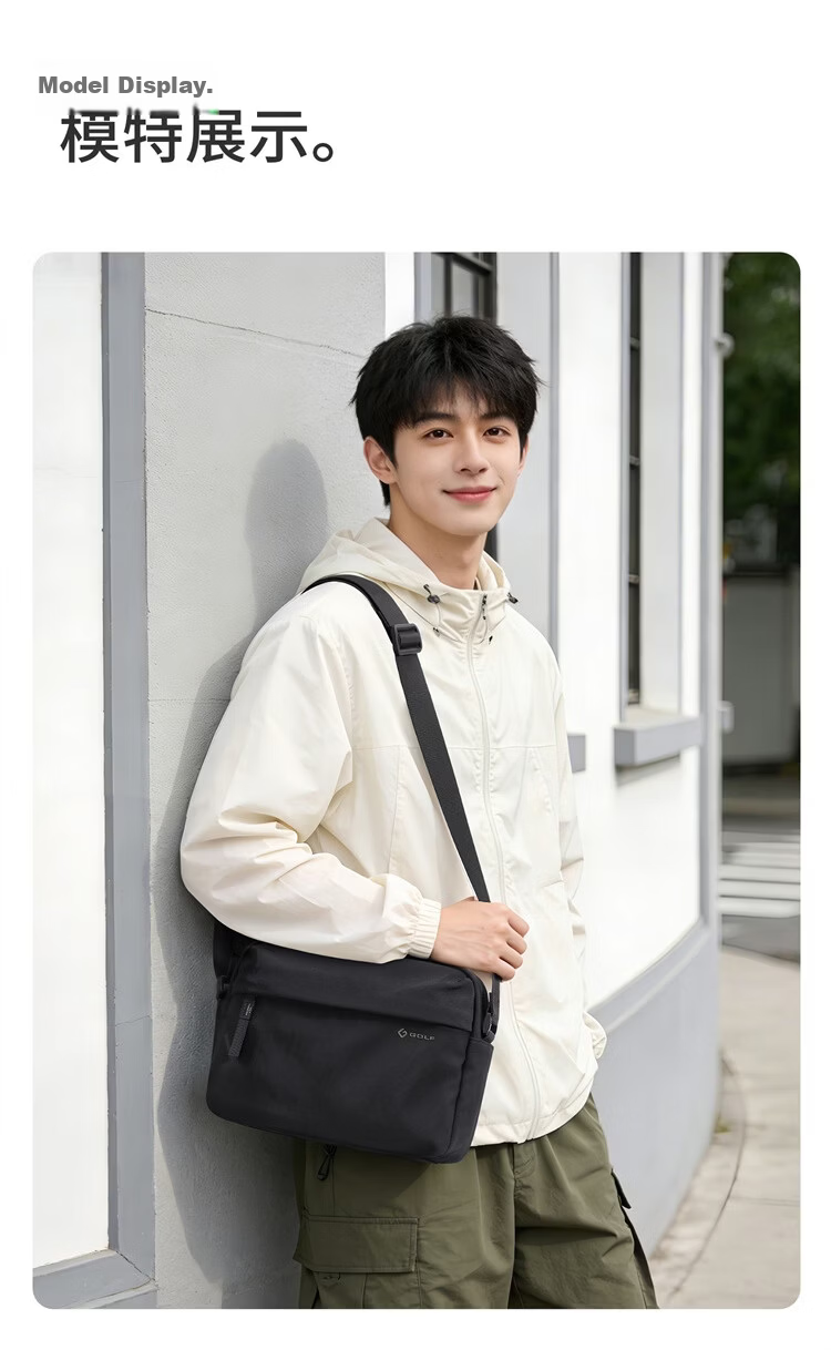 GOLF Casual Crossbody Bag Unisex Lightweight Outdoor Sports Cycling Shoulder Bag Commuter iPad Tablet Small Square Bag 21
