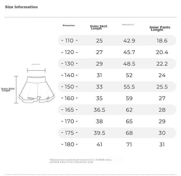 Moodytiger Fairy Family Girls' Quick-Dry Cool Summer High-Waist Lightweight Breathable Sports Skirt 26