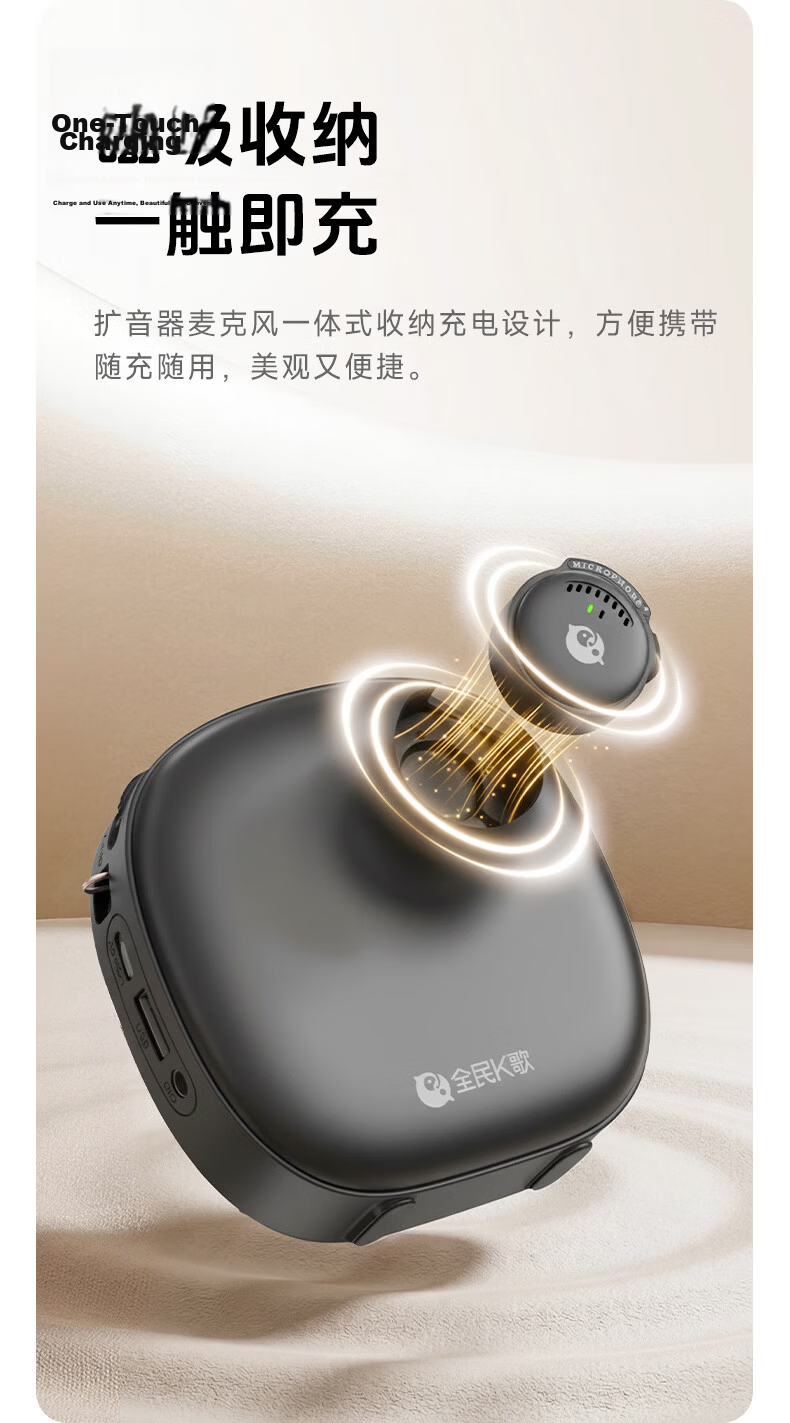 K Mini Bee Wireless Lavalier Microphone Teacher Bluetooth Speaker Portable Outdoor MZ56 Black 4