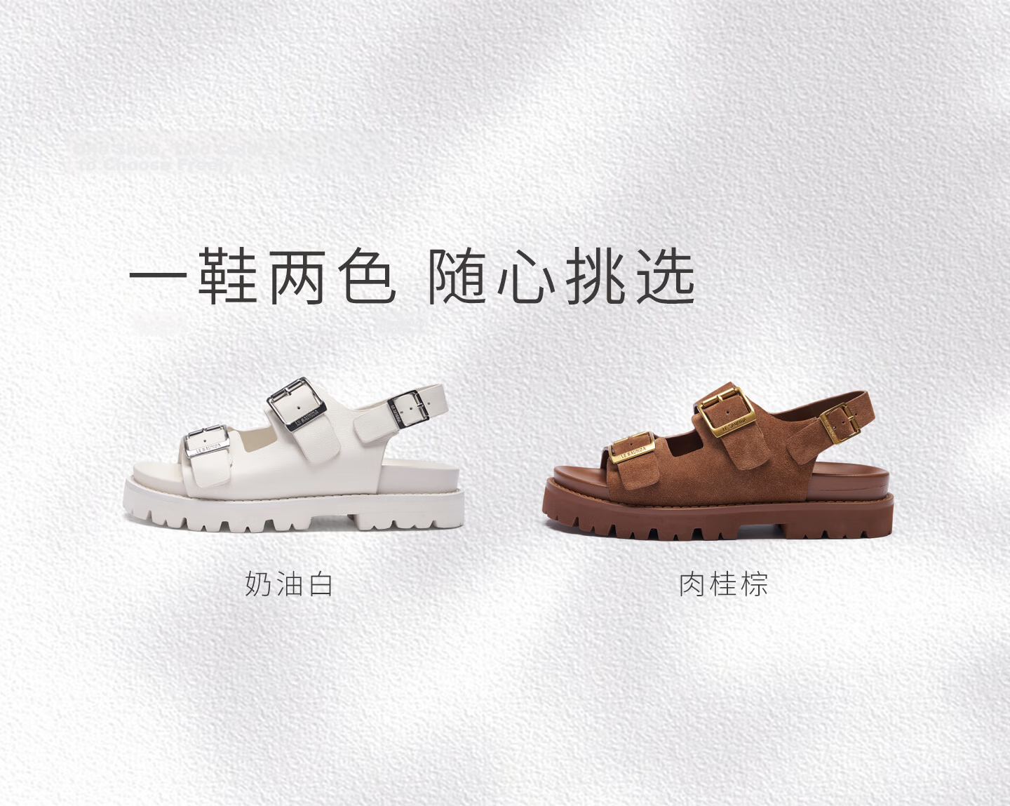 Larsdan Summer New Round Toe Thick Sole Beach Casual Double Strap Birkenstock Sandals Women 32401 Cinnamon Brown BRS 38 3