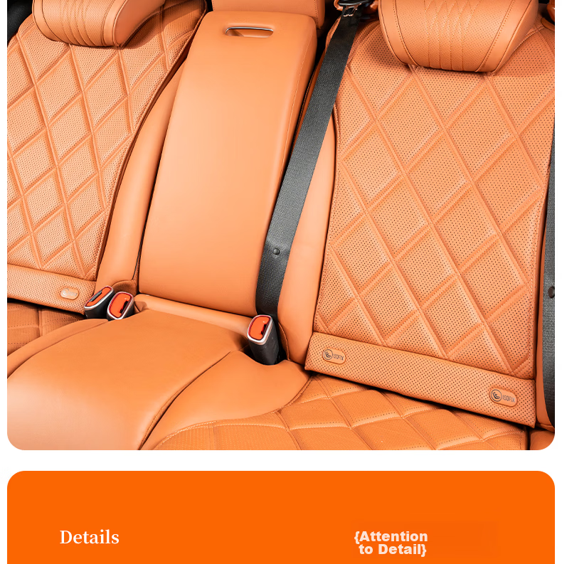 FHAO Car Headrest Pillow Comfortable Breathable Premium Neck Support Soft Cushion Seat Lumbar Pad for Mercedes BMW 11