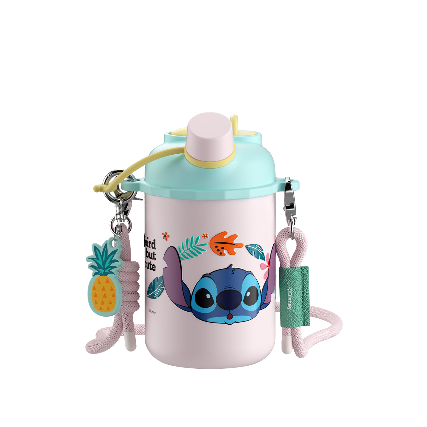 Disney Cartoon Insulated Water Bottle for Kids Boys and Girls Stitch Pink 480ml 23068