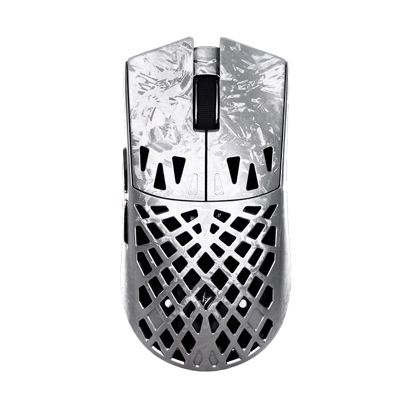 ATK LieKong Soul Ghost Wireless Mouse Composite Carbon Fiber Lightweight Hollow Ergonomic Gaming Office Mouse Ghost Exploration Edition + Silver 3955