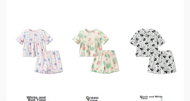 Balabala Baby Summer Pajama Set Air-Conditioned Clothing Anti-Cold Children's Homewear Lightweight Cool Comfortable 17