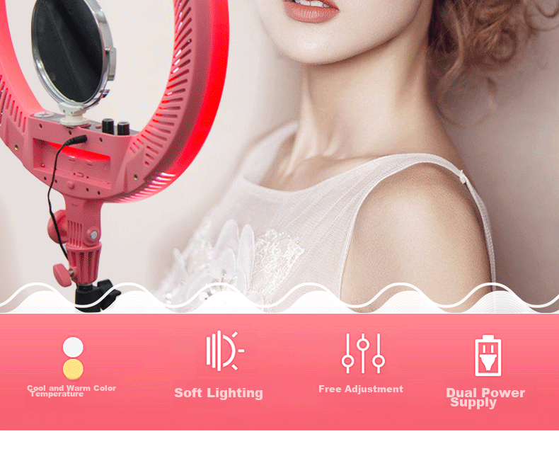 Godox Ring Light LED LR160 Influencer Video Live Fill Light Beauty Light Photography Light TikTok Shooting Photo Light Mobile Selfie Adapter (Black) 2