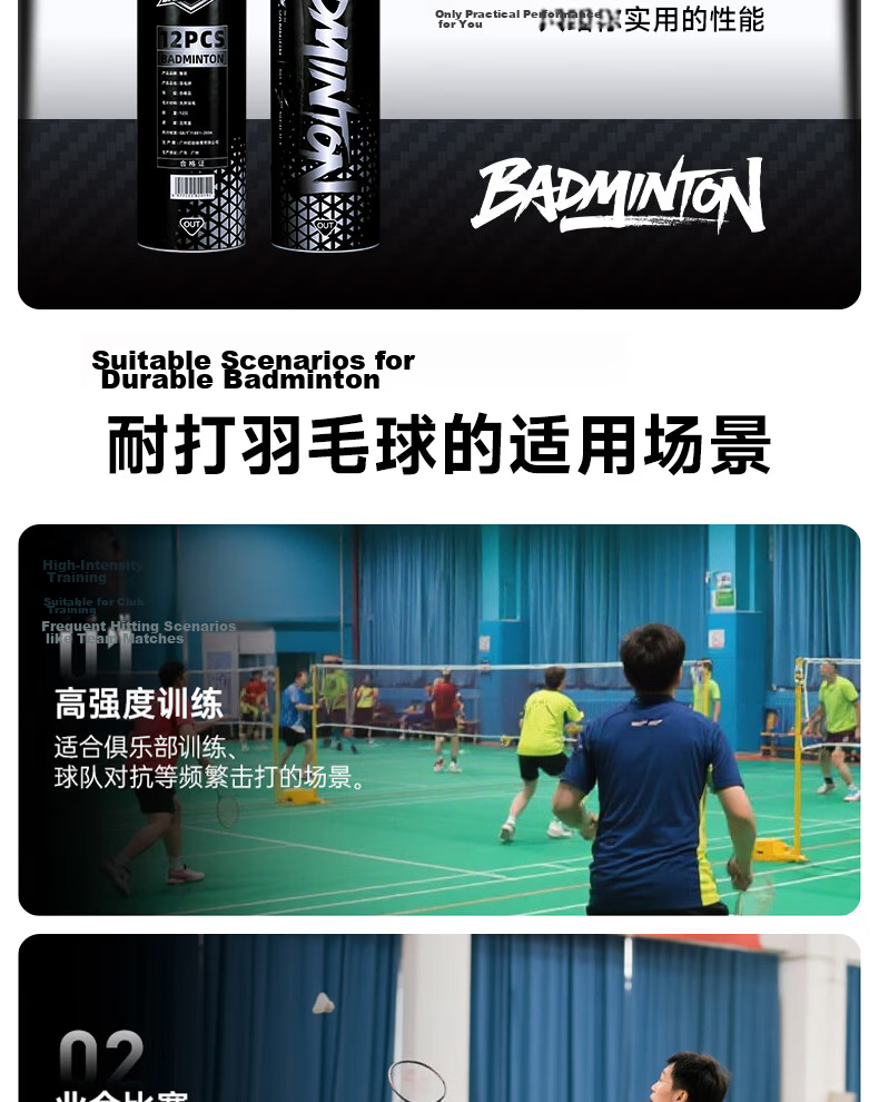 Xieyu S Series Suoshuo Collaboration S9 High Durability Goose Feather 77-Speed Professional Training Competition Stable Windproof Badminton Shuttlecock 10