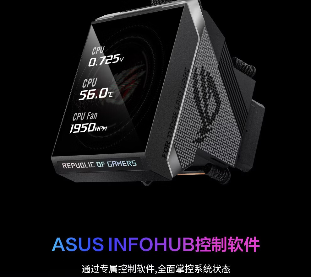 ASUS ROG Ryujin IV 360 ARGB LCD Standard Edition All-in-One Liquid Cooler 5.08-inch Screen Pre-installed Fans Q-Connector Support 6