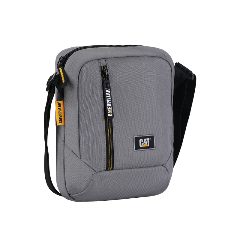 CAT Single Shoulder Small Crossbody Bag Outdoor 10-inch iPad Tablet Bag Lightweight Reporter Bag Trendy Unisex Desert Gray 83614