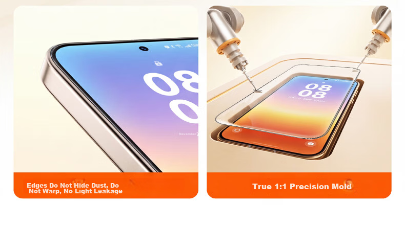 Moko Compatible Huawei PuraXMax HD Tempered Glass Screen Protector Full Coverage Anti-Fingerprint Drop-Proof Explosion-Proof Fingerprint Unlock Wear-Resistant Full Screen Protection Film 5
