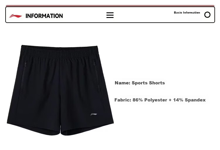 LI-NING Quick-Dry Breathable Women's Sports Shorts Fitness Series Stretch Comfortable Casual Classic Versatile Shorts 3