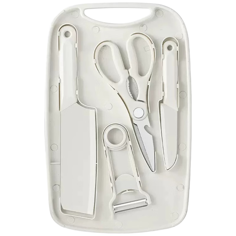 Licheers Baby Food Preparation Set: Cutting Board, Chopping Block, Knife, And Five-Piece Tool Kit for Infant Feeding And Cooking