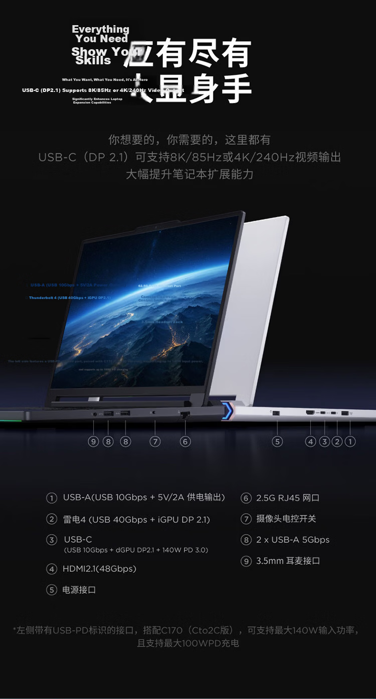 Lenovo Legion Y9000P 2026 Supreme Edition FIFA World Cup Limited Gaming Laptop (Ultra9 290HX Plus 64GB 2TB RTX 5090 2.5K OLED) 20